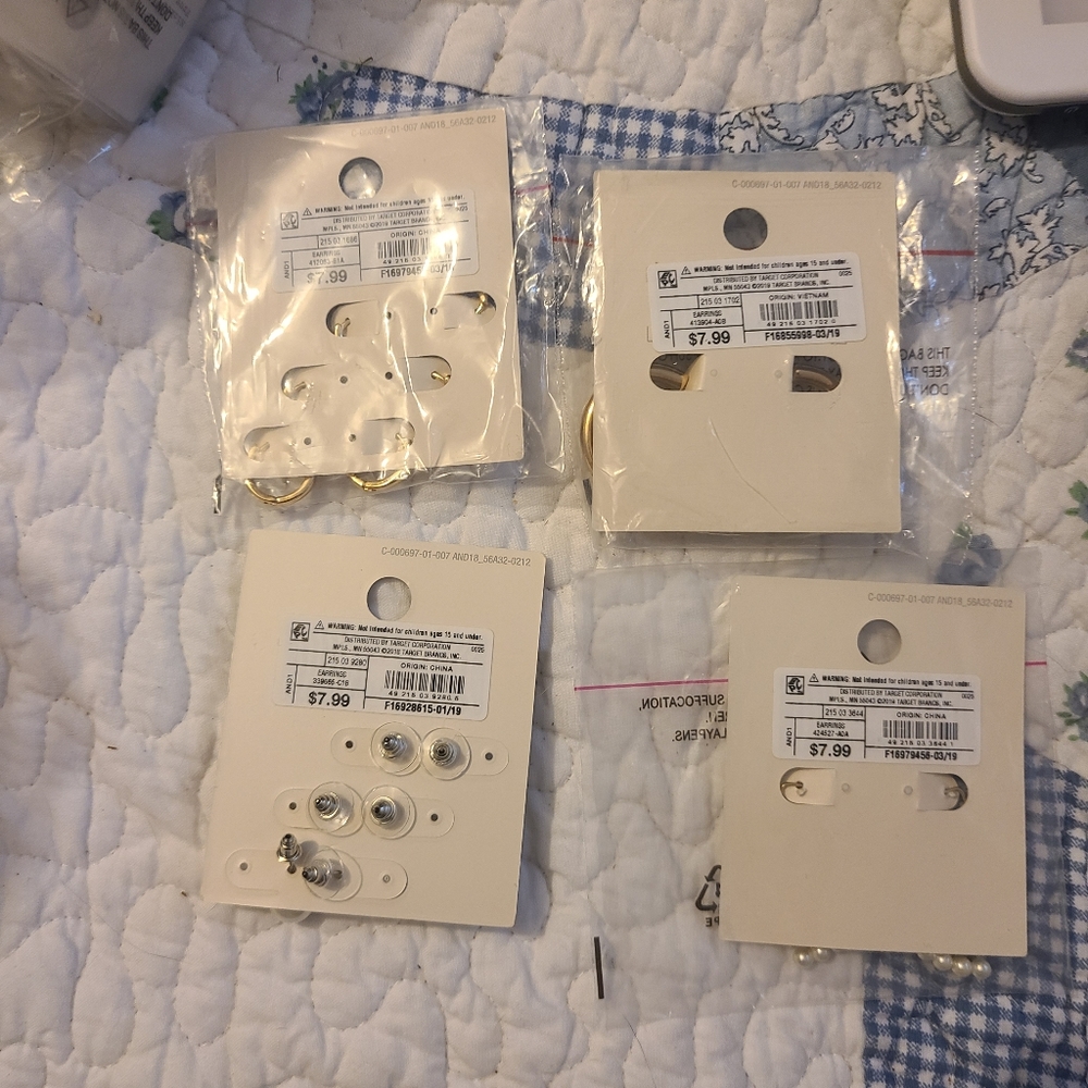 Nickle free earrings